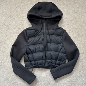 Zara scuba cropped puffer jacket